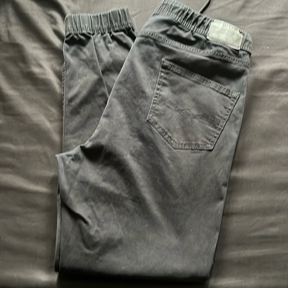 Levi's Black Sweatpants with Elastic Waistband and Tapered Legs